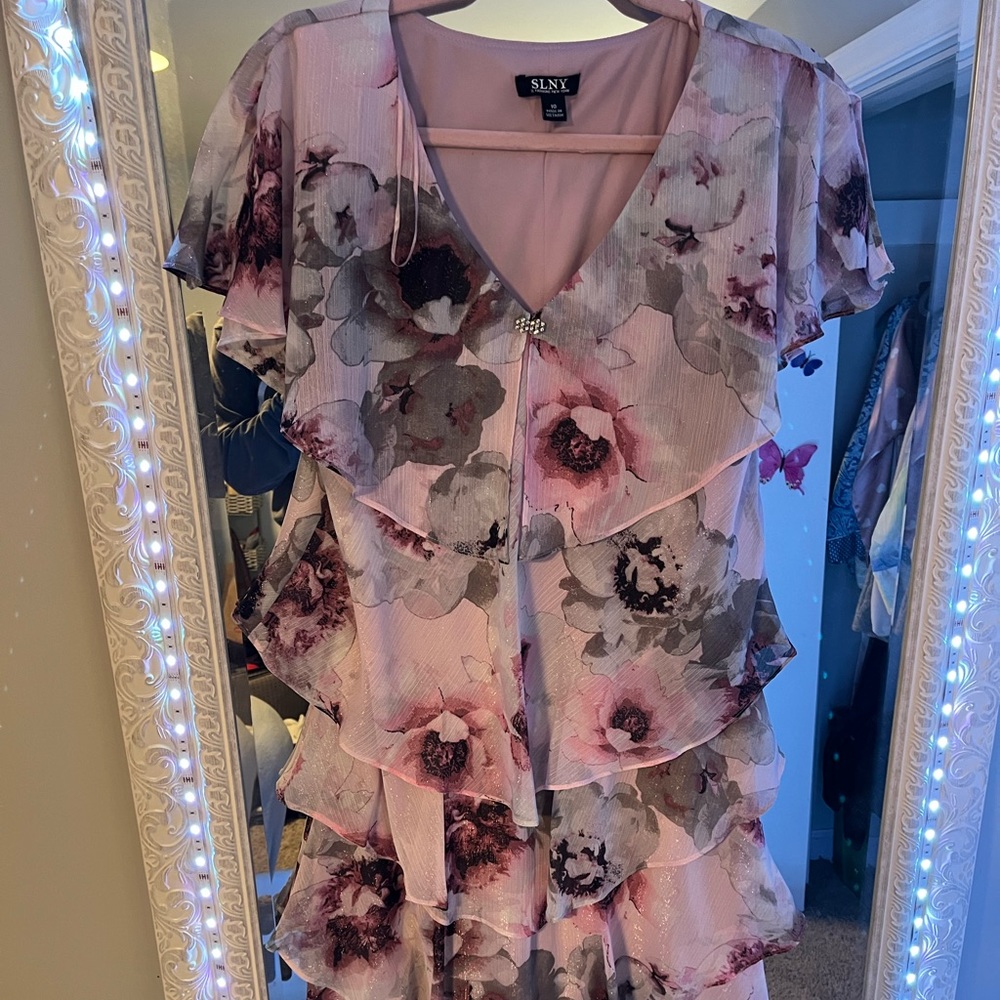 Layered floral spring dress